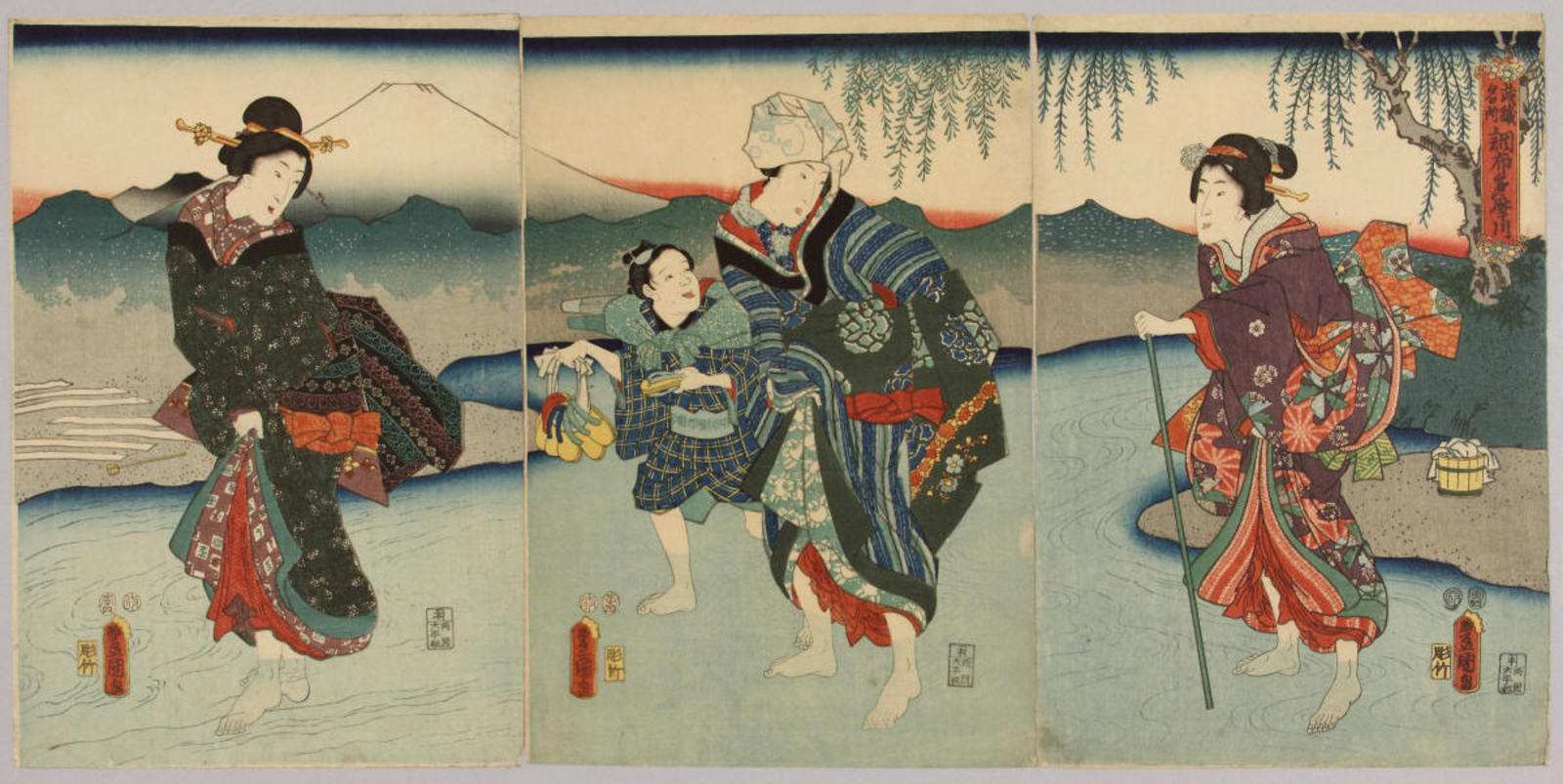 錦絵
「武蔵名所調布多摩川」