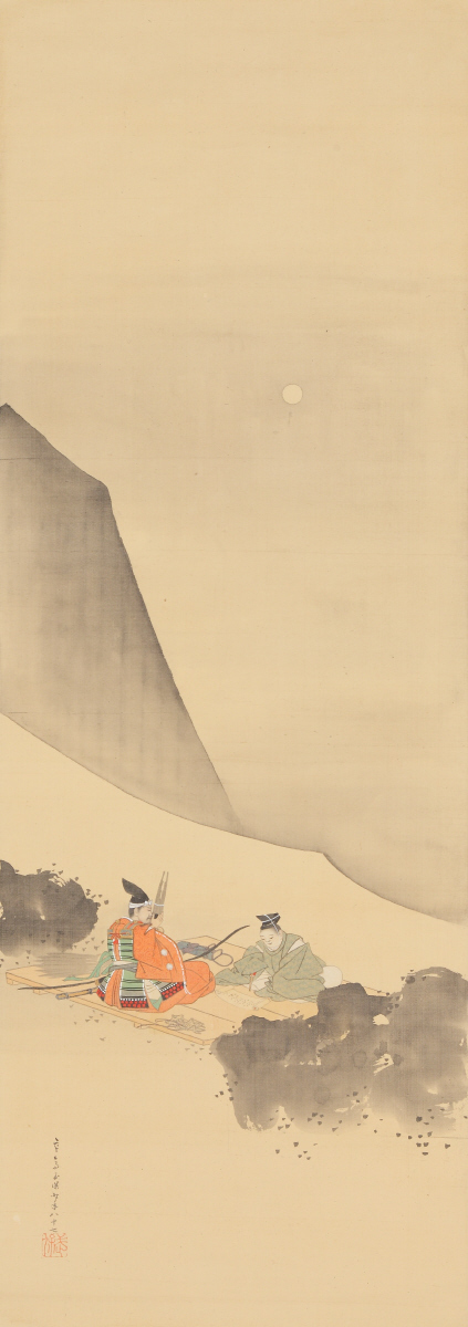 足柄山図(新羅三郎笙秘曲伝授の図）