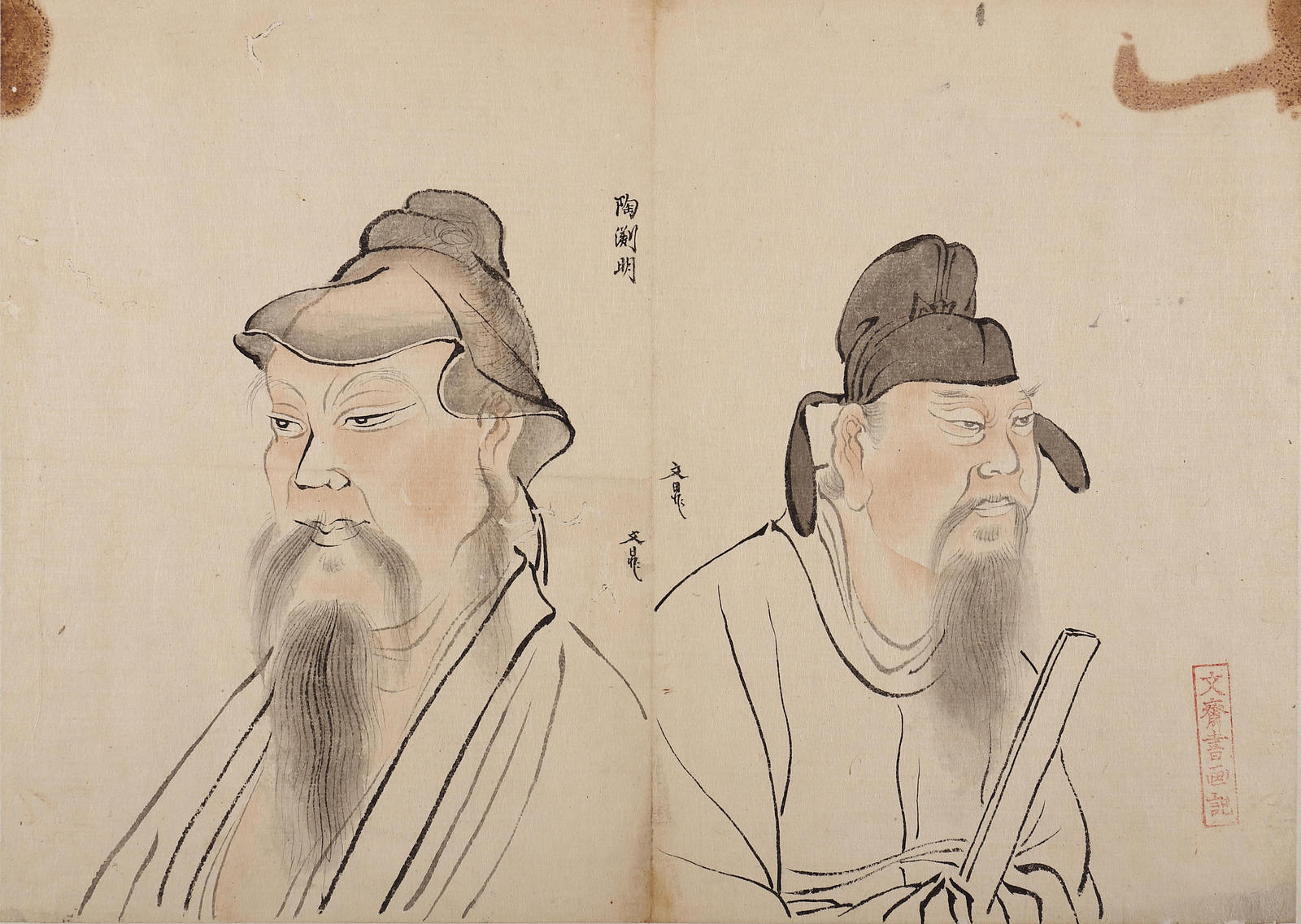 陶淵明・高士図